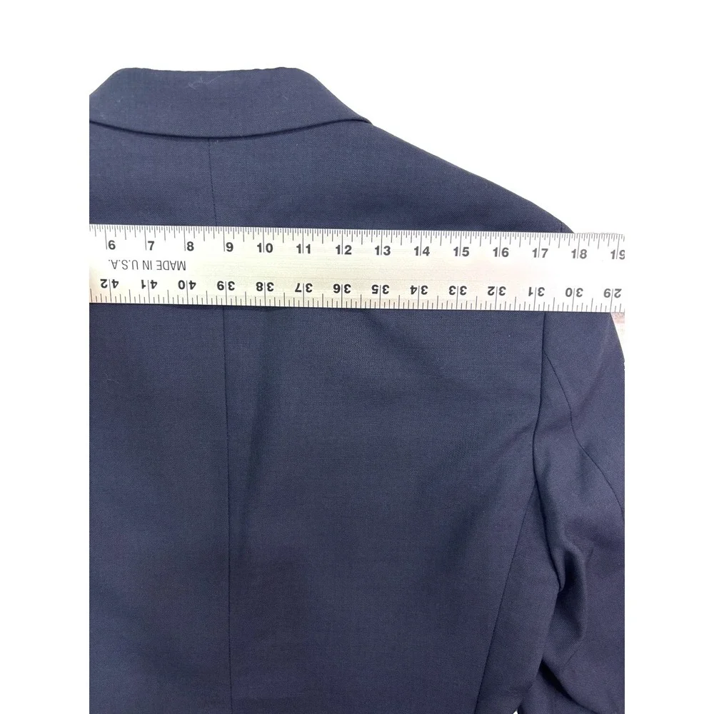 Pronto Uomo‎ 36R Navy Blue Blazer Jacket Sport Suit Coat 100% Wool All Season